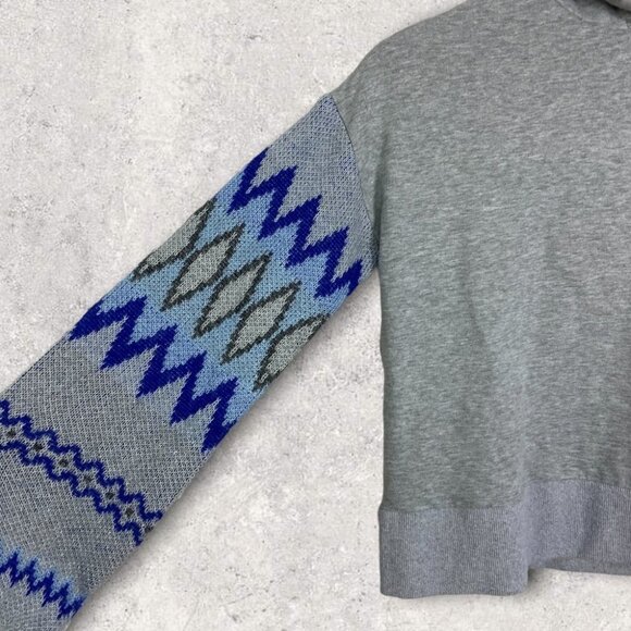 Anthropologie Knit Bohemian Sleeves Demeter Stitch Sleeve Hoodie Grey Size XS - Picture 5 of 12